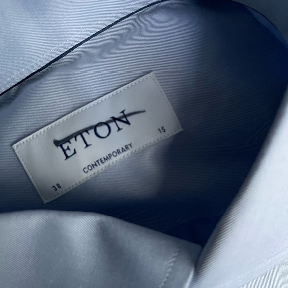 Eton Light Blue Signature Twill Shirt, Never worn. - Picture 5 of 7